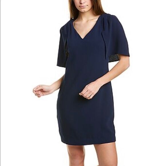 New Trina Turk Navy Tropical Mini Dress - Picture 1 of 8